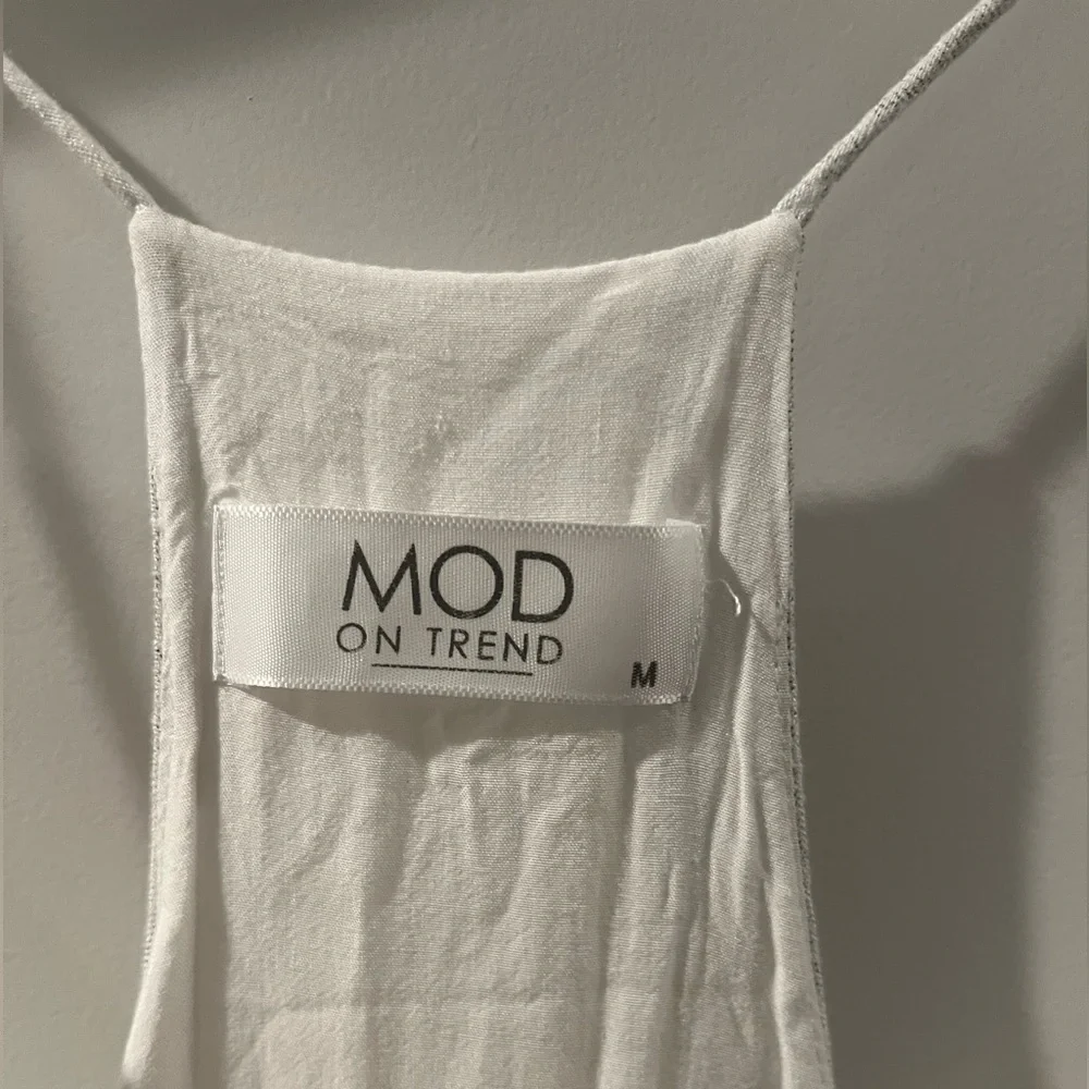 MOD Boutique Mini Dress/beach dress is white and grey stripe - Picture 3 of 4